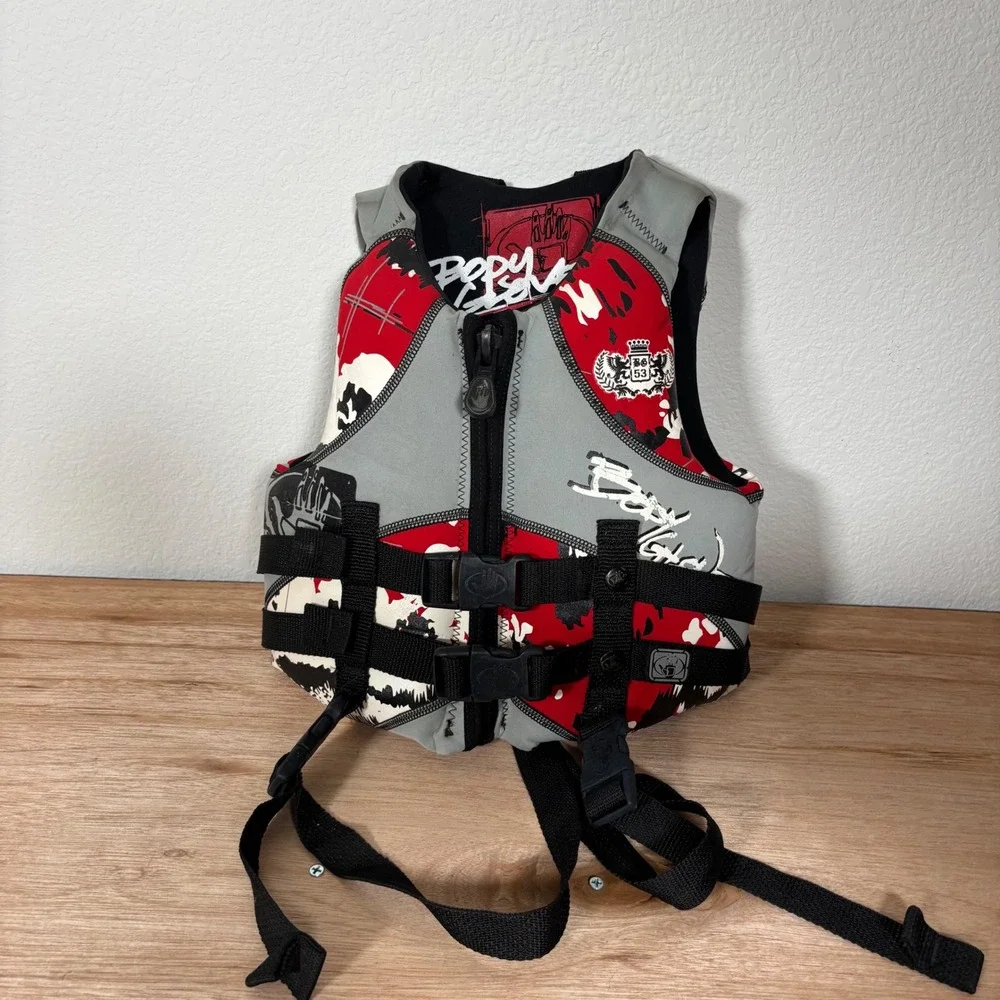Body Glove Child Life Jacket Vest Red Grey Type III PFD 30-50 lbs Model 301